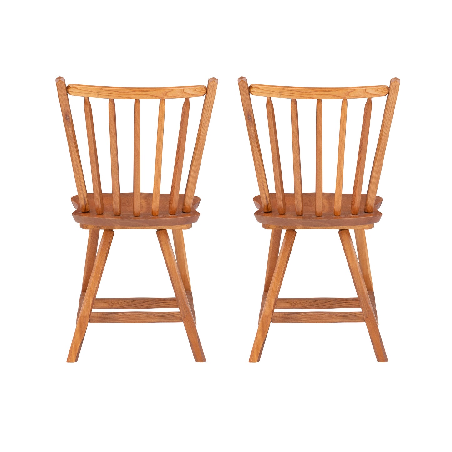 Chaise d'appoint Leeville en bois de chêne moyen (lot de 2)