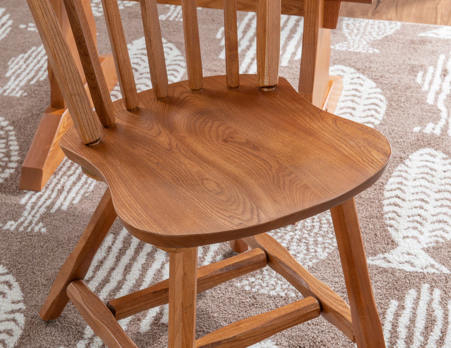 Chaise d'appoint Leeville en bois de chêne moyen (lot de 2)