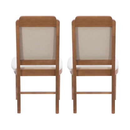 Chaise d'appoint Bree Brown, siège rembourré (lot de 2)