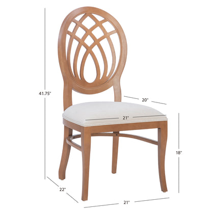 Chaise de salle à manger Oakley marron avec assise rembourrée (lot de 2)