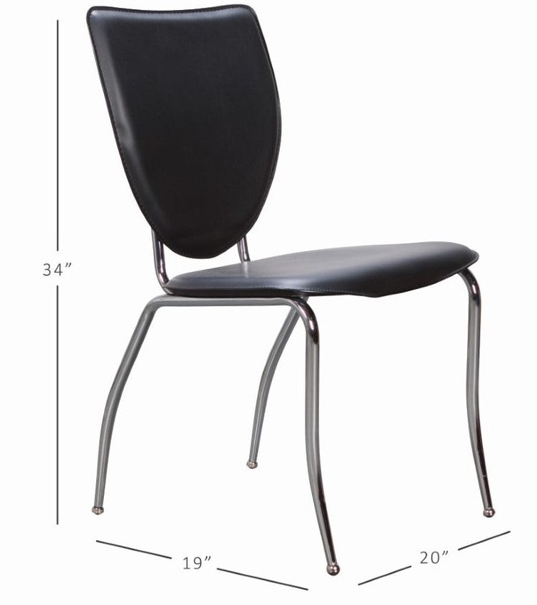 Chaise d'appoint empilable en métal Kylo avec assise rembourrée (lot de 2)