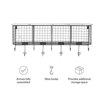 Étagère murale à 4 casiers