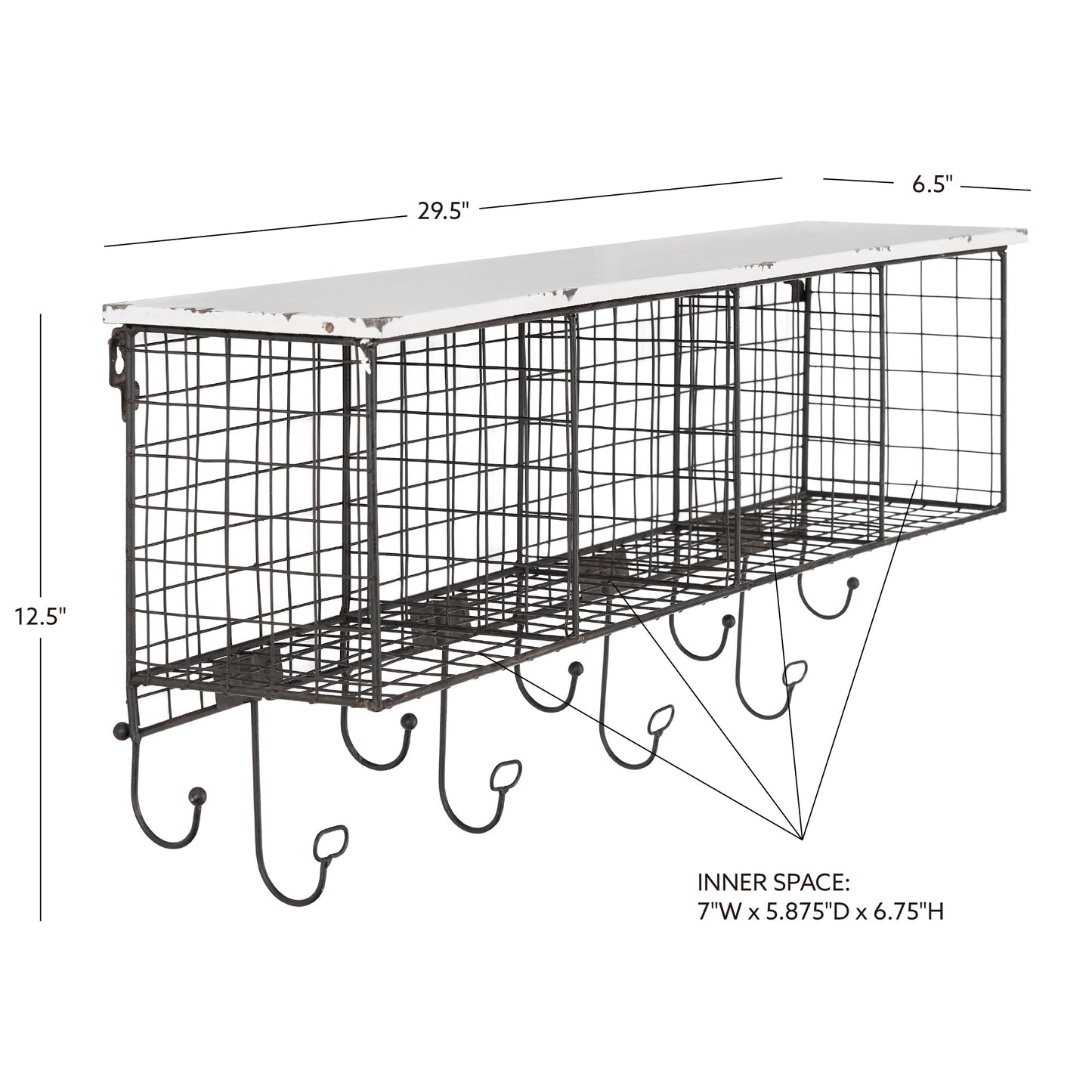Étagère murale à 4 casiers