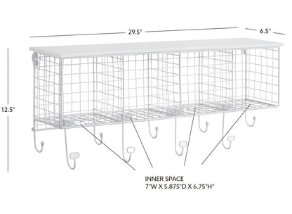 Étagère murale à 4 casiers