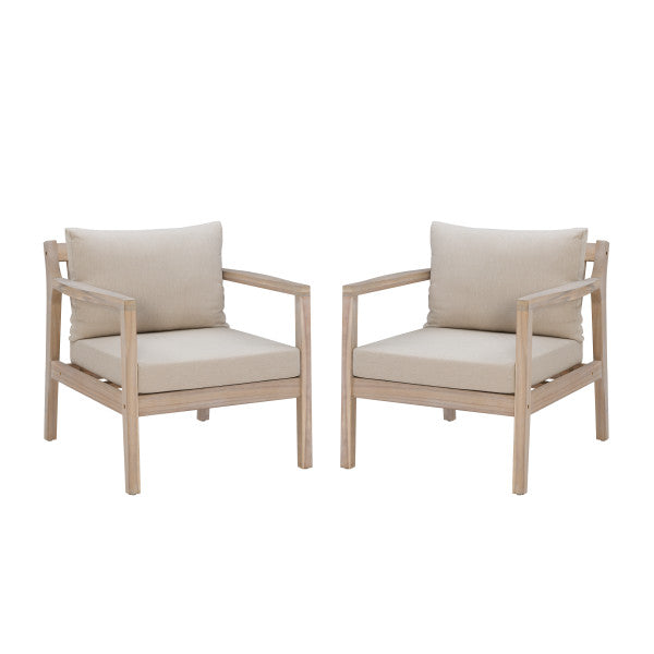 Chaise d'appoint Svana beige ou marine (lot de 2)