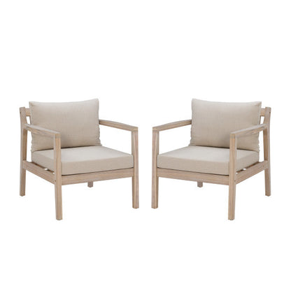 Chaise d'appoint Svana beige ou marine (lot de 2)