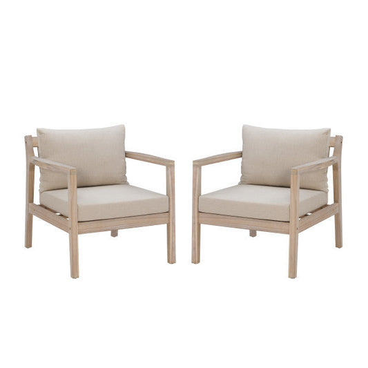 Chaise d'appoint Svana beige ou marine (lot de 2)