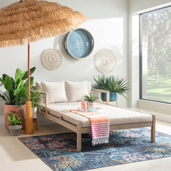 Chaise longue double d'extérieur Svana beige