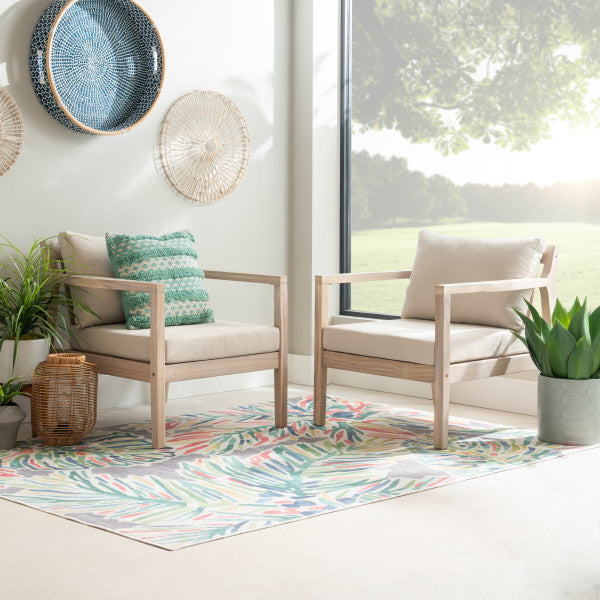 Chaise d'appoint Svana beige ou marine (lot de 2)