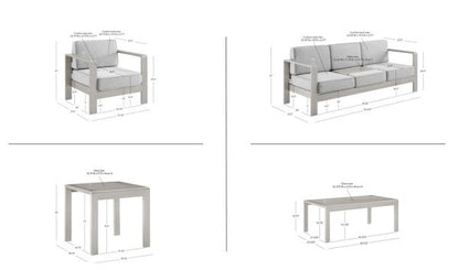Ensemble de conversation 5 pièces Key Largo pour canapé 3 places