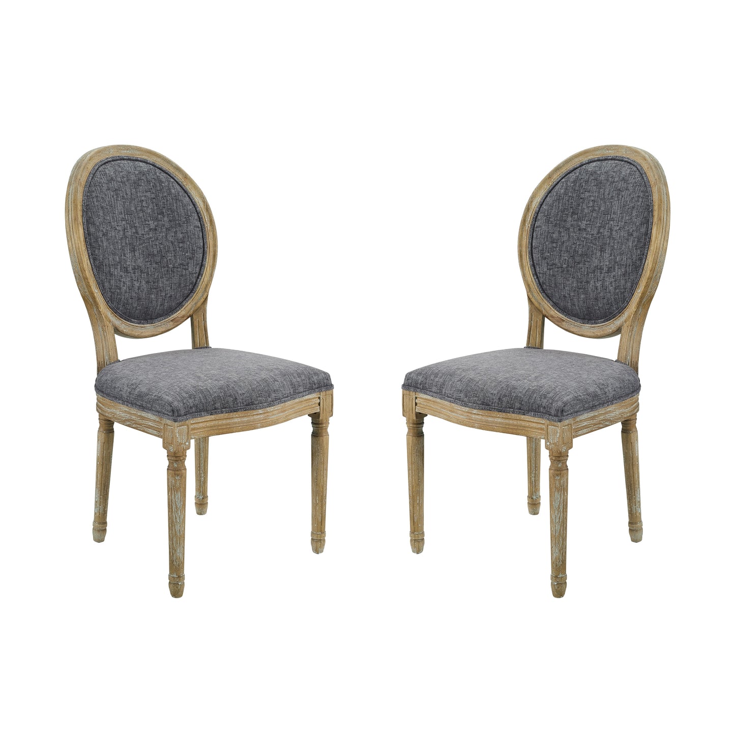Chaise Shiraz à dossier ovale (lot de 2)
