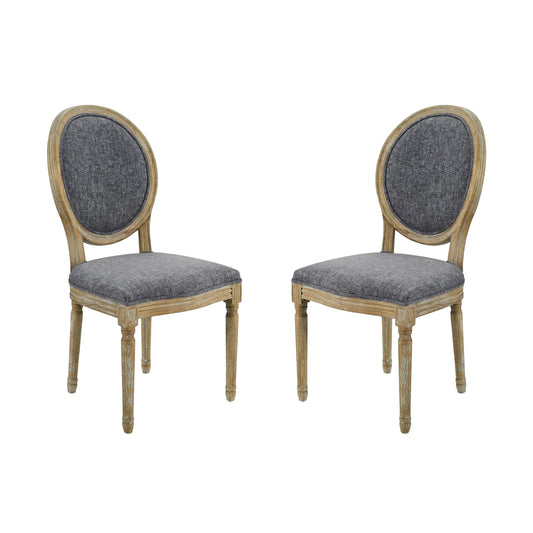 Chaise Shiraz à dossier ovale (lot de 2)