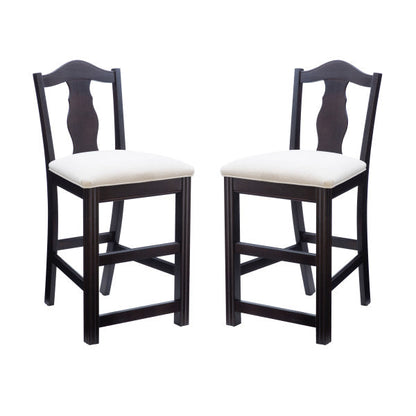 Tabouret de comptoir rembourré Jax Brown (ensemble de 2)