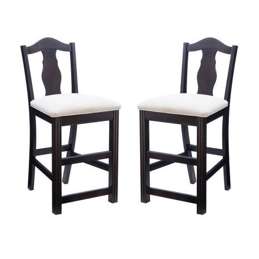 Tabouret de comptoir rembourré Jax Brown (ensemble de 2)