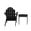 Ensemble Adirondack noir 1 chaise 1 table