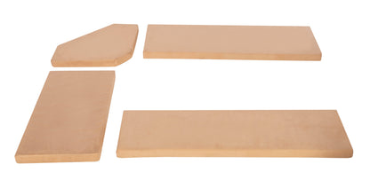 Ensemble de coussins en microfibre beige Chelsea