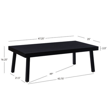 Table basse d'extérieur en aluminium Alora