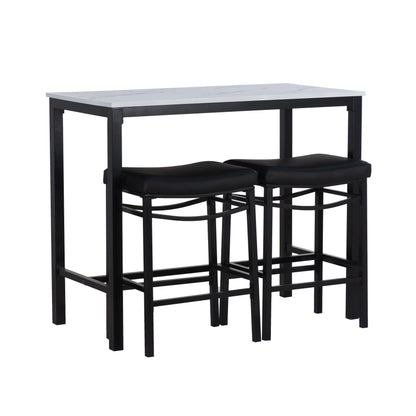 Ensemble Betty 3 pièces en similicuir effet marbre