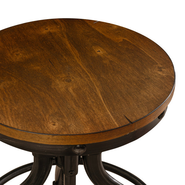 Ensemble table de bar ronde Haywood 5 pièces avec tabourets réglables