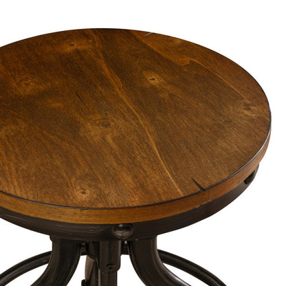 Ensemble table de bar ronde Haywood 5 pièces avec tabourets réglables