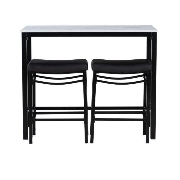 Ensemble Betty 3 pièces en similicuir effet marbre