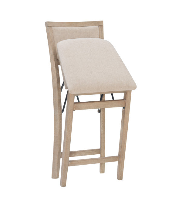 Tabouret de bar pliant Keira avec dossier rembourré