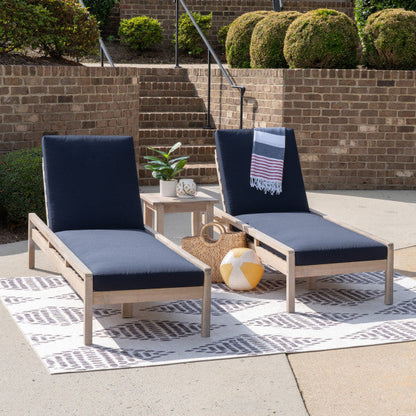 Ensemble de chaises longues 3 pièces Svana Blue