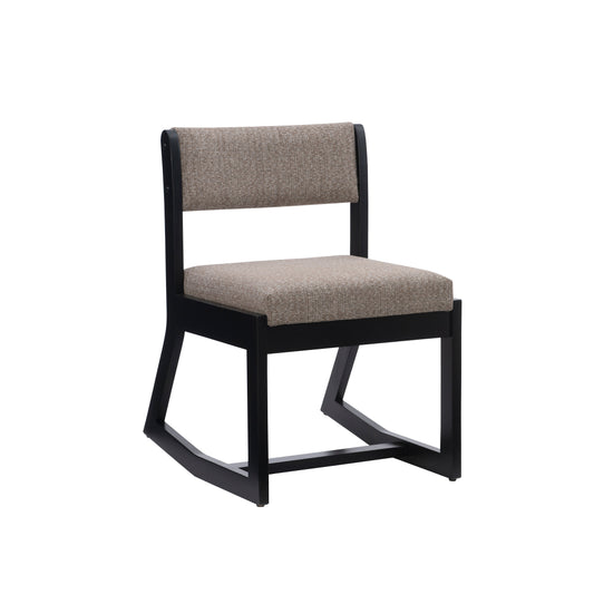 Fauteuil à bascule Corso noir et gris avec assise rembourrée