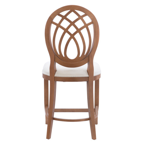 Tabourets de bar Oakley marron avec assise rembourrée (lot de 2)