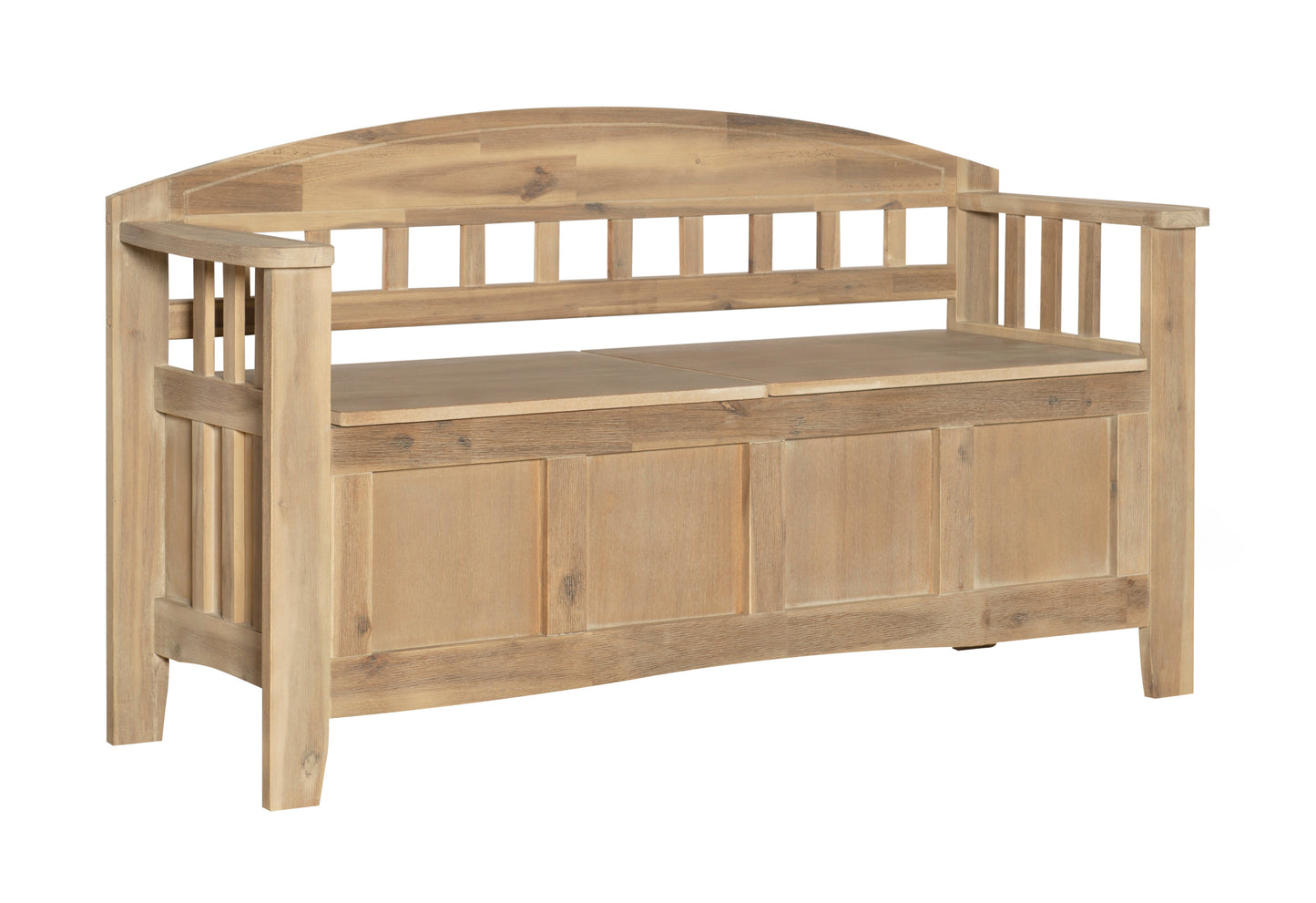 Banc de rangement en acacia