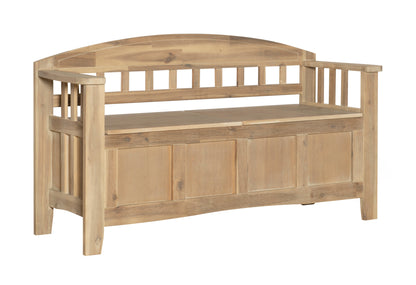 Banc de rangement en acacia