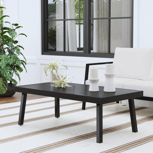 Table basse d'extérieur en aluminium Alora