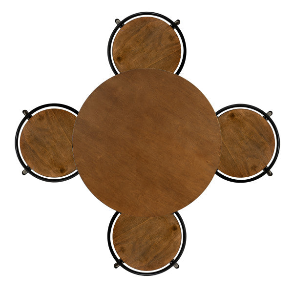 Ensemble table de bar ronde Haywood 5 pièces avec tabourets réglables