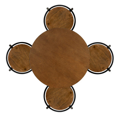 Ensemble table de bar ronde Haywood 5 pièces avec tabourets réglables