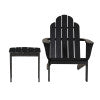 Ensemble Adirondack noir 1 chaise 1 table