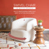 Fauteuil pivotant Skyler White Sherpa