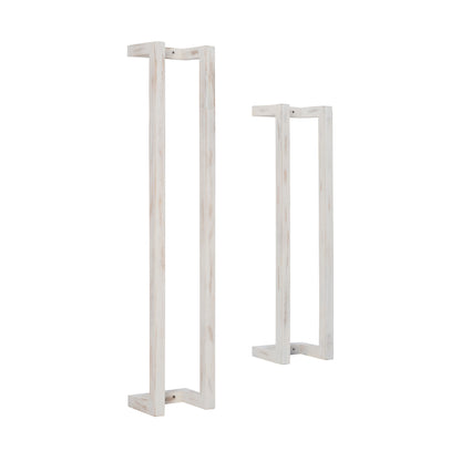 Porte-serviettes en bois blanc Troy (lot de 2)