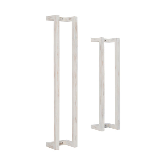 Porte-serviettes en bois blanc Troy (lot de 2)