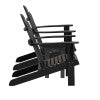 Ensemble de 2 chaises et 1 table Adirondack noires