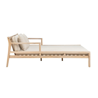 Chaise longue double d'extérieur Svana beige