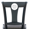Siège rembourré de chaise Roma noire (lot de 2)