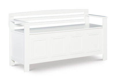 Banc de rangement blanc Laredo