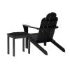 Ensemble Adirondack noir 1 chaise 1 table