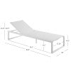 Chaise longue Alora en aluminium