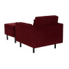 Ensemble fauteuil et repose-pieds en velours Welby Berry