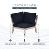 Fauteuil d'angle Svana beige ou marine