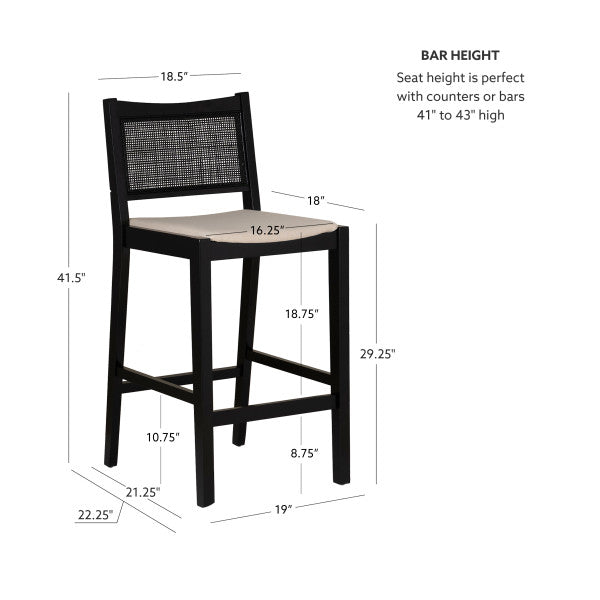 Tabourets Beaux en rotin (lot de 2)