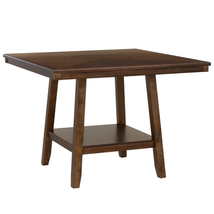Table haute Seneca Brown avec plateau tournant