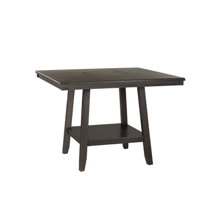 Table haute Seneca Brown avec plateau tournant