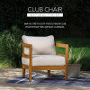 Fauteuil club d'extérieur marron Surfside